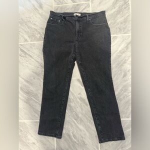 Madewell Womens The Mid Rise Perfect Vintage Jean Black Wash Size 32
